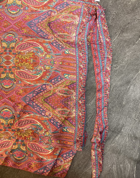 Paisley Pattern Long Skirt, Pink