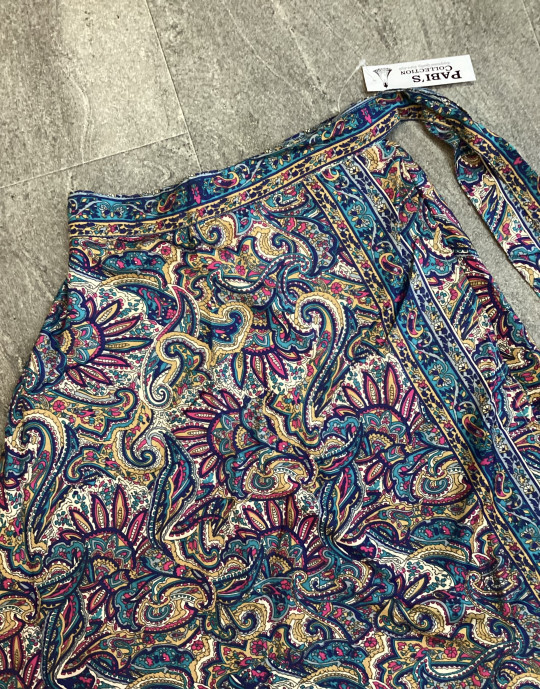 Paisley Pattern Multi-Color Long Skirt