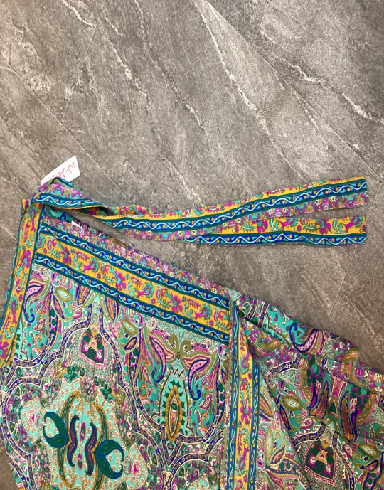 Paisley Print Wrap Skirt