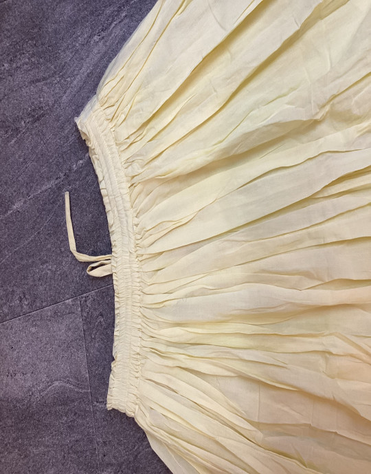Light yellow flare skirt
