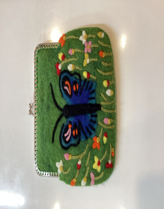 Green cotton wallet